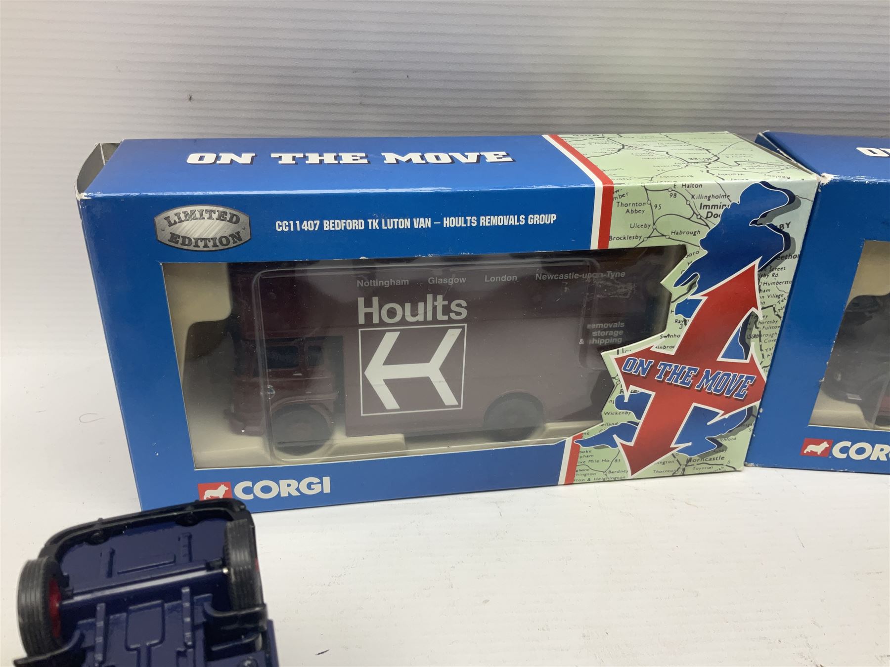 Corgi - approximately forty die-cast models of various scales to include ‘On the Move’ CC11406 and CC11407, both boxed; Renault 16, Ford Consul Classic, Vanwall Racing Car etc 