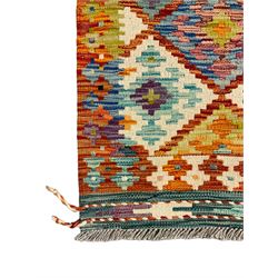 Cobi kilim runner, geometric design and decorated with stepped lozenges