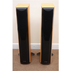  Pair Mission 774 cabinet speakers, cherry case, W18cm, H94cm, D31cm (2)  