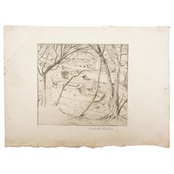 Frederick George Austin (British 1902-1990): The Boatyard, drypoint etching signed pencil 14cm x 16cm (unframed)
Provenance: direct from the granddaughter of the artist