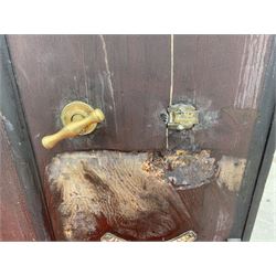 Victorian double cast iron safe by Empire safe Co. of Birmingham, two doors enclosing shelving, no keys - THIS LOT IS TO BE COLLECTED BY APPOINTMENT FROM DUGGLEBY STORAGE, GREAT HILL, EASTFIELD, SCARBOROUGH, YO11 3TX