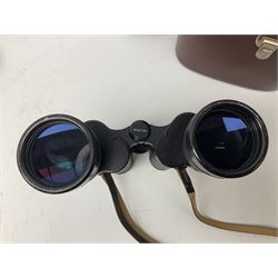 Three pairs of Carl Zeiss Jena binoculars, Jenoptem 10x50W, Jenoptem 8x30W and Jenoptem 10x50, all cased (3)