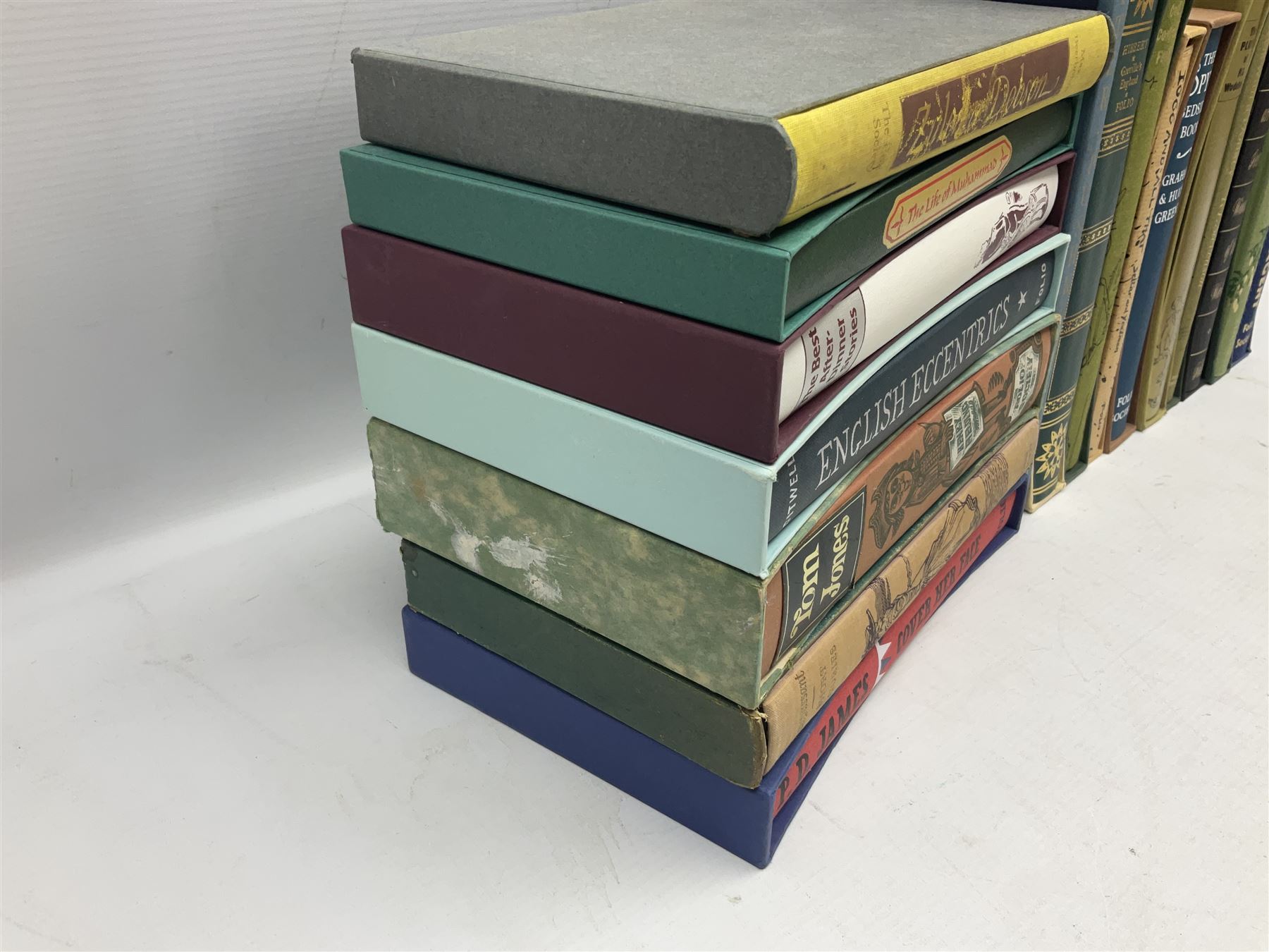 Folio Society; twenty two volumes, to include Cautionary Tales, In Trouble again, Uncle Silas, The Secret History, Sagittarius Rising etc 