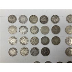 Thirty-seven Great British pre 1920 silver halfcrown coins, including Queen Victoria 1883, 1887, 1889, 1890, 1899 etc, King Edward VII 1906, 1907, 1908 and 1910, King George V 1914, 1915, 1916 etc (37)