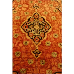  Persian Mahal red ground rug, floral motifs with central medallion, 192cm x 120cm  
