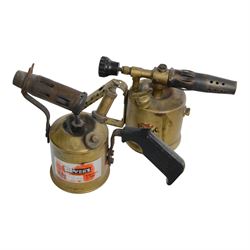 Valor Paraffin can converted to lamp, oil can and three blow torches, including AB Optimus and Burmos examples
