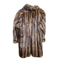 Ladies brown three quarter length mink fur coat 