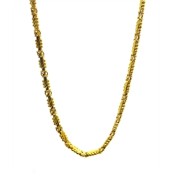  Gold link necklace, with hook clasp, stamped 22c, approx 41.1gm  