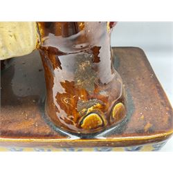 Oriental style ceramic garden seat in the form of an elephant, H55cm