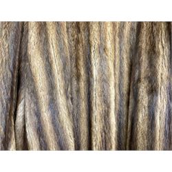 Full length ladies Musquash fur coat, lined, approx size medium / 10-12