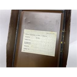 Miscellaneous shooting accessories - W.J. Bowman & Sons clay pigeon launcher; two leather cartridge belts; three cartridge bags; two canvas/leather game bags; and two metal/wooden cartridge boxes