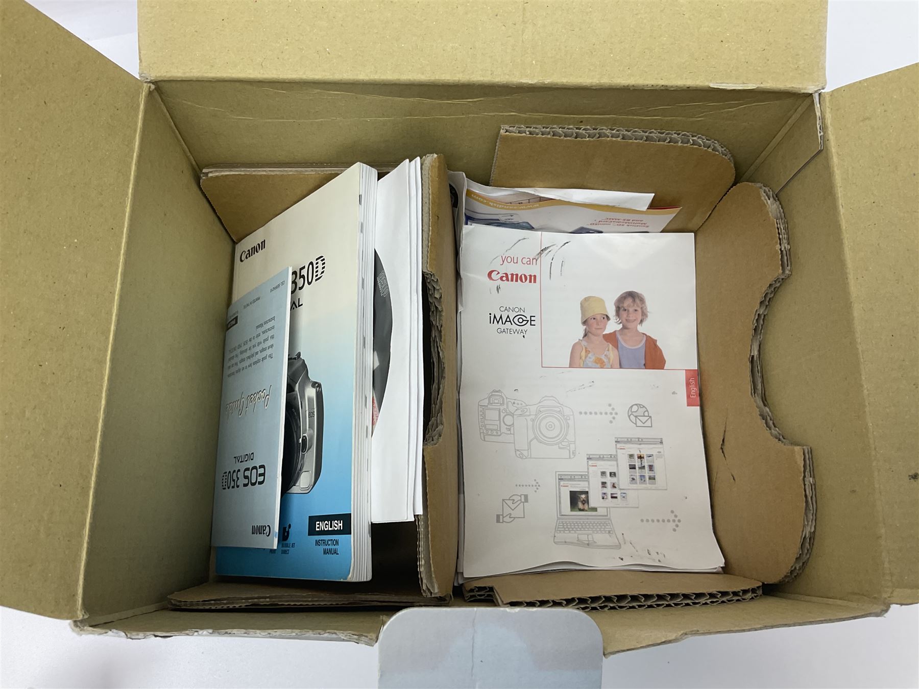 Canon EOS Digital Rebel camera body, serial no. 1960505067, with 'Canon Zoon EF-S 18-55mm 1:3.5-5.6 II' lens, in original box 