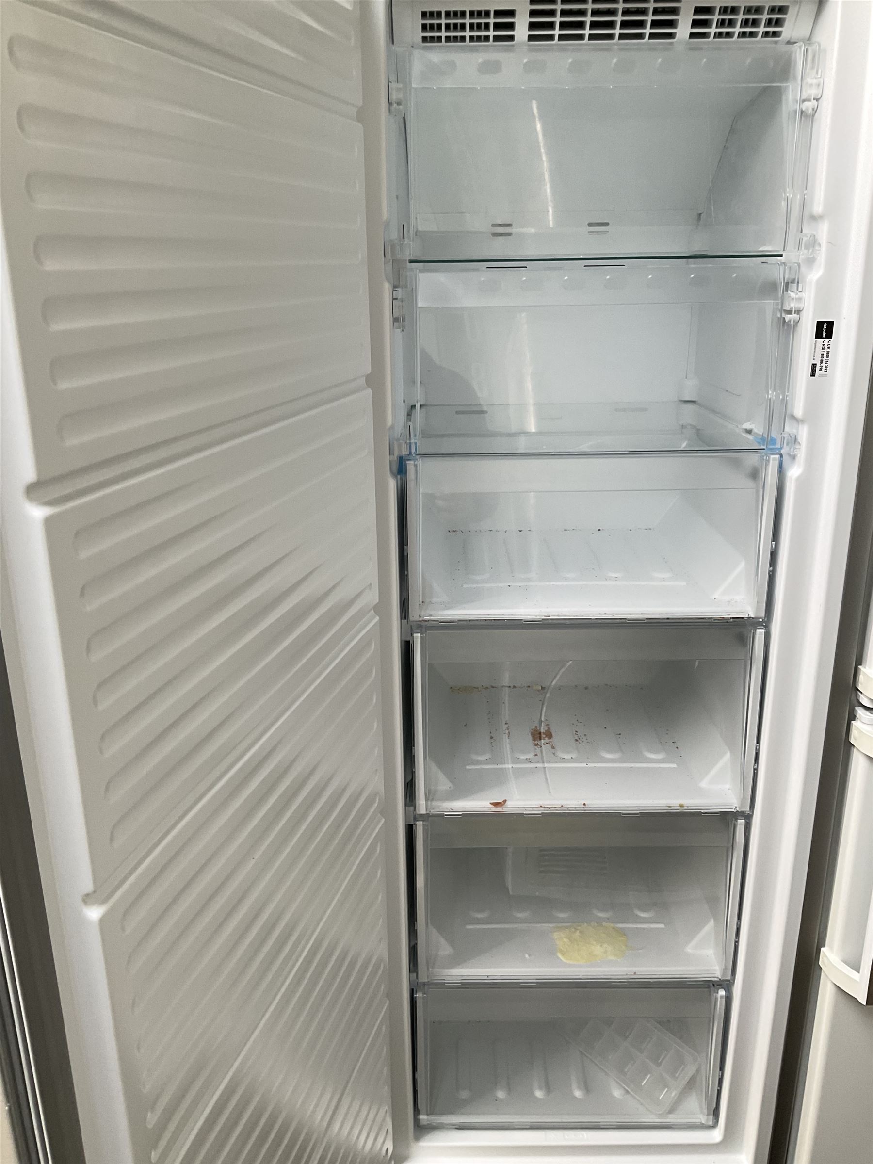 Hotpoint No Frost R600a upright freezer with six compartments.  - THIS LOT IS TO BE COLLECTED BY APPOINTMENT FROM DUGGLEBY STORAGE, GREAT HILL, EASTFIELD, SCARBOROUGH, YO11 3TX