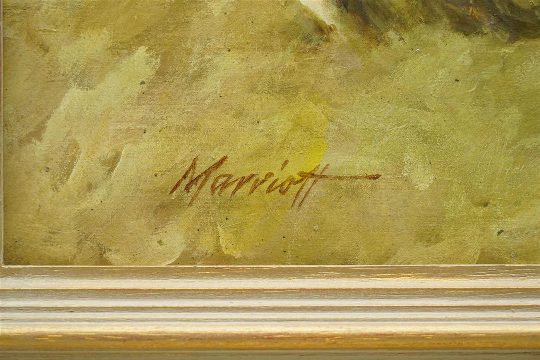 Samuel 'Sam' Marriott (British 1932-1997): Mare and Foal in Pasture, oil on board signed 40cm x 50cm