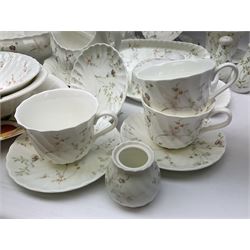 Wedgwood Campion pattern tea and dinner wares for eight, comprising twin handled lidded tureen, eight teacups and saucers, eight side plates, coffee pot. sauce boat and stand, open sucrier and milk jug, butter dish, oval serving plate, bowl, etc, together with Royal Doulton Citrus Grove ceramics