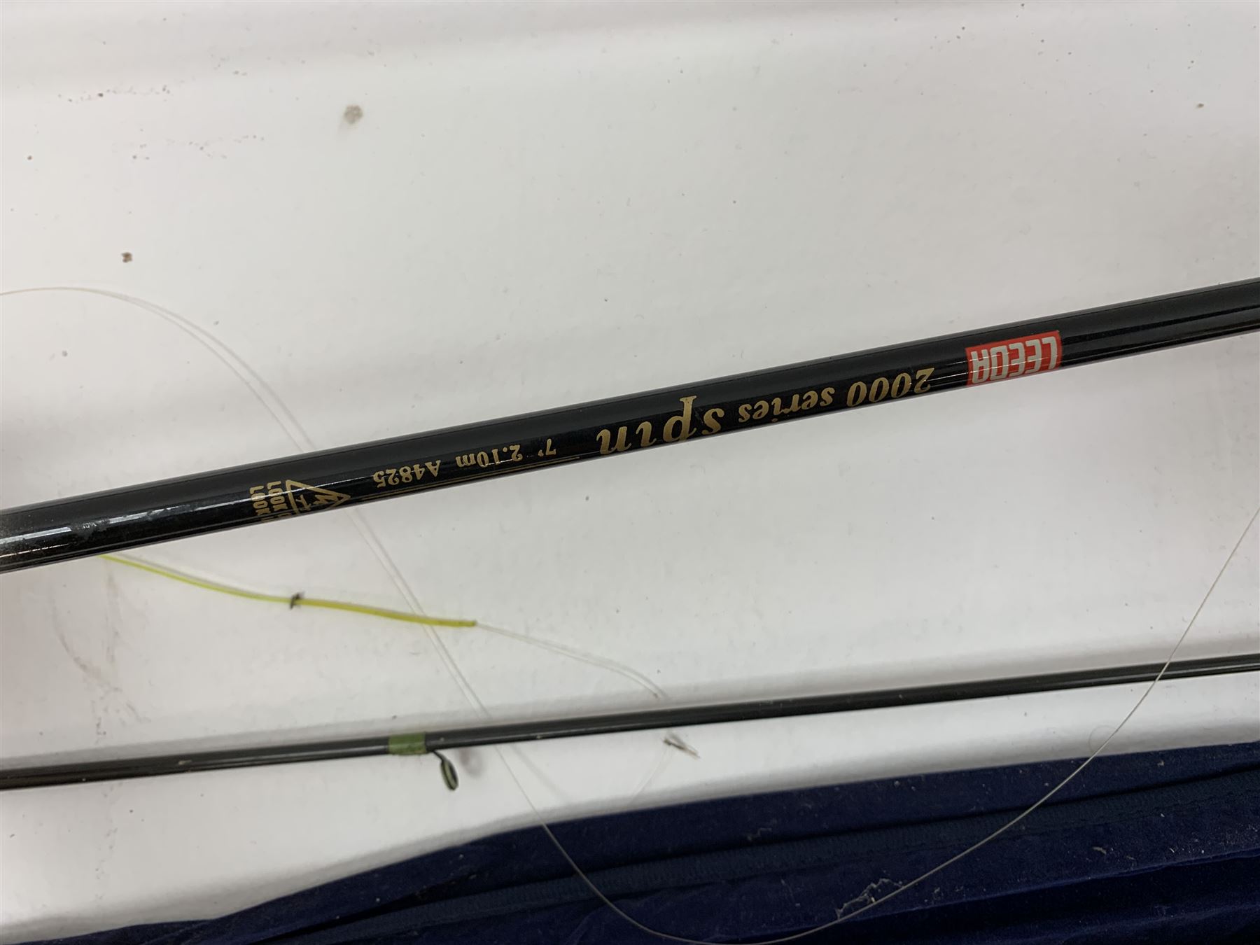 Fishing rods including 15ft IM6 carbon salmon rod  by Crawford Little (Bob Church),  fly rod with Rimfly Concept 375 reel etc, some in bags