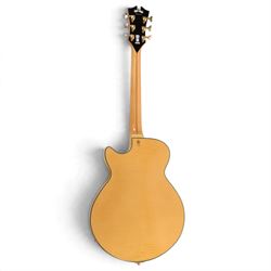 D'Angelico Excel SS electric guitar, with semi-hollow body in amber finish, serial no. US15070189, in D'Angelico hard case, guitar L105cm