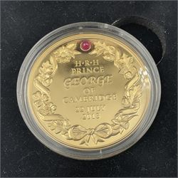 'HRH Prince George of Cambridge The Royal Baby' gold commemorative medallion, weighing 34 grams of 22 carat gold, cased with certificate