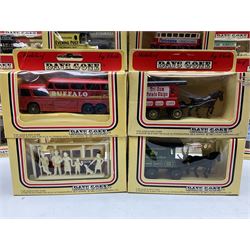 Fifty-two 1980's Days Gone/ Lledo die-cast models including Horse and Carts, all boxed (52)