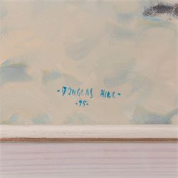 Douglas Hill (British 1953-): Porthminster Beach - Carbis Bay - St Ives, oil on canvas signed and dated '95, 60cm x 75cm