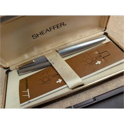 Sheaffer fountain pen with 14ct gold nib and a Parker fountain pen