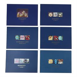 Collection of Moorcroft memorabilia, to include print signed by Moorcroft collector Hugh Edwards, postcards signed by Eric Knowles and Paul Atterbury, and Moorcroft Collectors Club newsletters