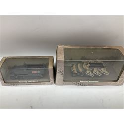Sixteen Atlas Editions die-cast models of military vehicles including six Ultimate Tank Collection; all in perspex display cases; fourteen boxed; with associated paperwork (16)