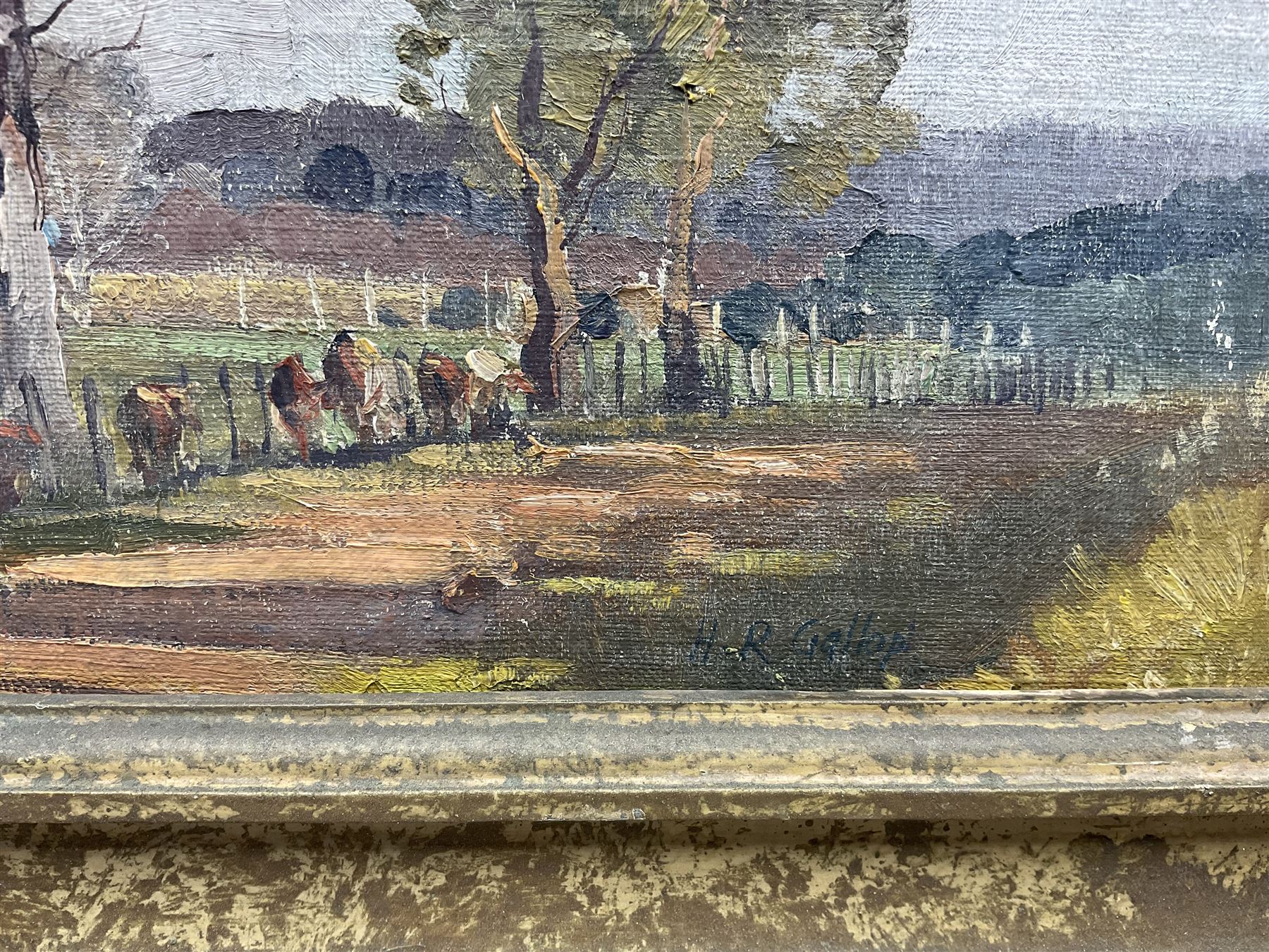 Herbert Reginald Gallop (Australian 1890-1958): 'The Country Road', oil on canvas laid on panel signed, titled verso 37cm x 45cm  