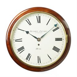 Mid 19th century dial clock  the white dial inscribed 'Bethel Jacobs, 7 Whitefriargate, Hu...