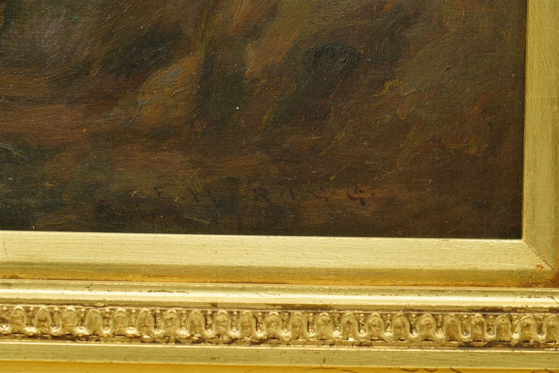 Ernest Higgins Rigg (Staithes Group 1868-1947): Children Playing in a Stream near Staithes, oil on canvas signed 50cm x 67cm