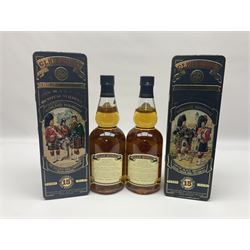 Two Glen Moray 15 year old Single Highland Malt Scotch Whisky, 70cl 43%, each in original Highland Regiments presentation tin 
