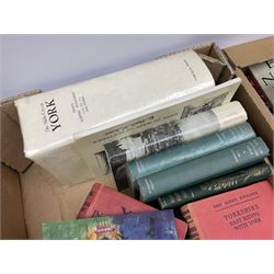 Collection of books to include reference books, annuals, local interest etc, in  six boxes 