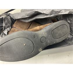 Collection of designer ladies shoes and boots, to include Donald J Pliner black court wedge, Stuart Weitzman over the knee stretch boots, Aquatalia Carmen boots, two pairs of Kurt Geiger ankle boots and Russel & Bromley Canterbury riding boots, various sizes, all in boxes (6)