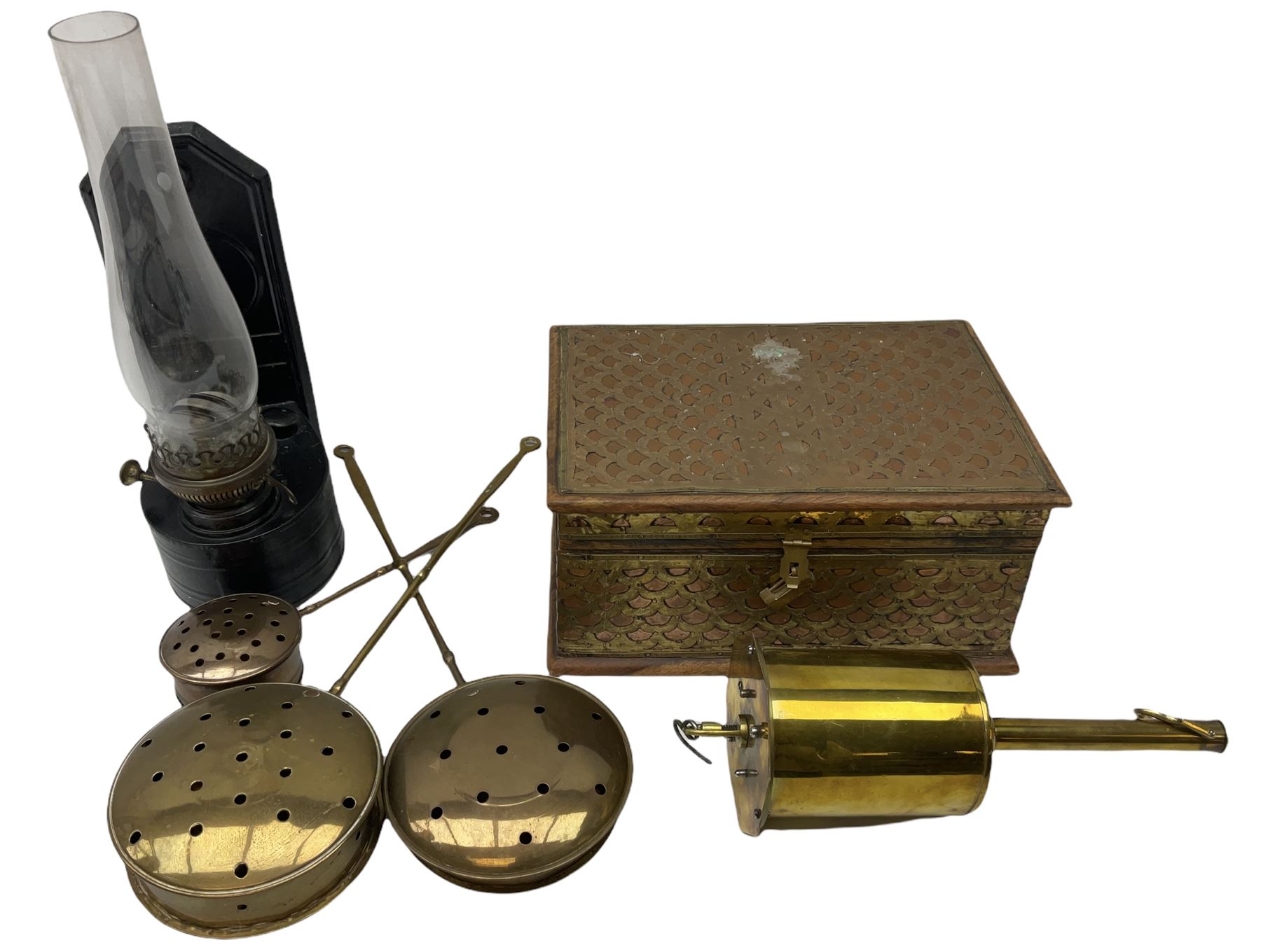 Salters Economical clockwork spit jack roaster, together with a wall