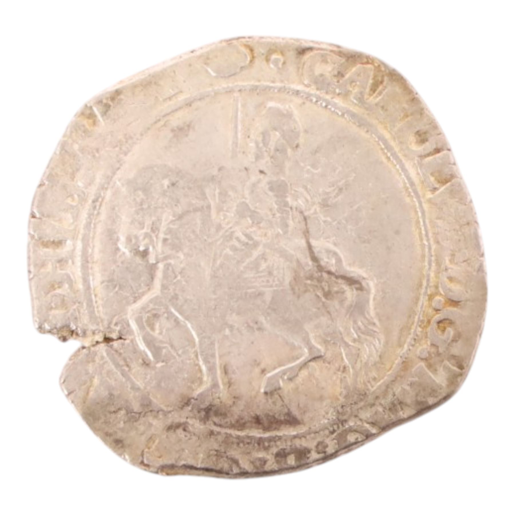 Charles I silver half crown coin