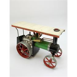 Mamod live steam model traction engine 'T.E.1A', with steering rod, boxed
