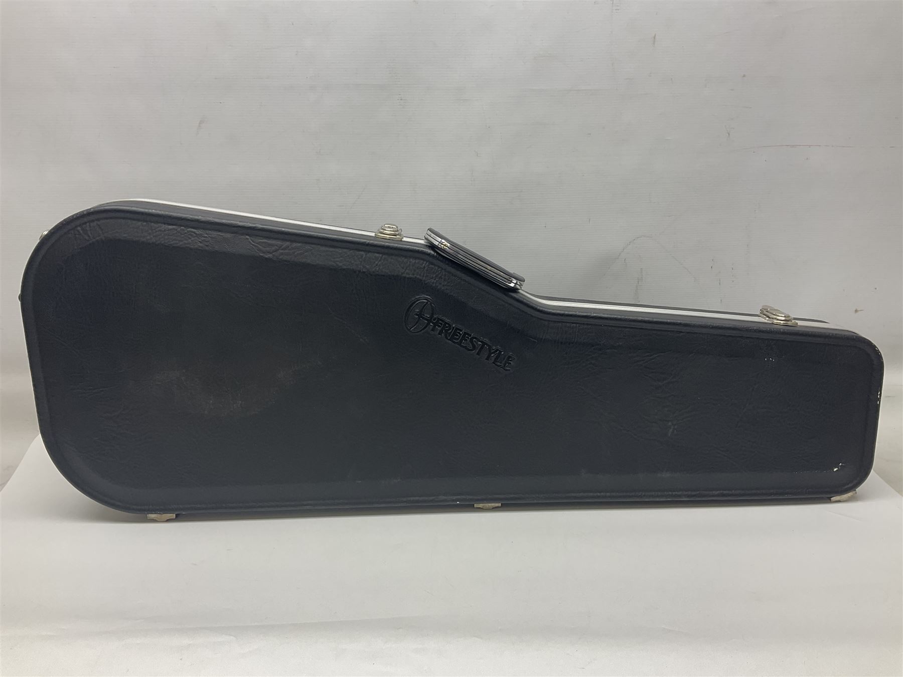 Mexican Fender Stratocaster electric guitar in black c2003 with Floyd Rose tremolo system, serial no.MZ3129600; L98cm; in Freestyle fitted case with 2006 Diamond Anniversary booklet