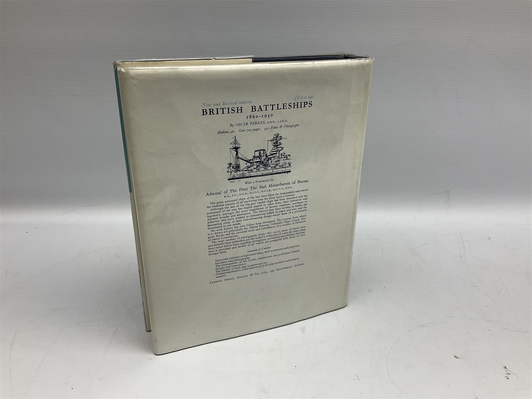 Parkes Oscar: British Battleships. 1990 Leo Cooper; and March Edgar: British Destroyers. 1966; both with dustjacket (2)