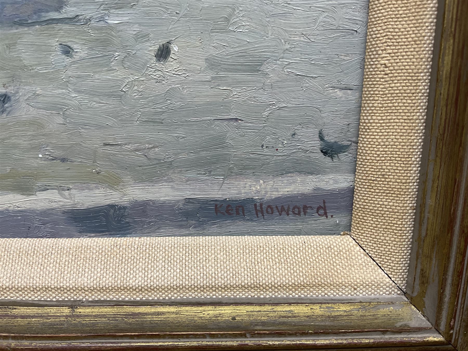 Ken Howard RA (British 1932-2022): 'Venice Campo dei Frari', oil on board signed, titled verso with artist's address 22cm x 14cm