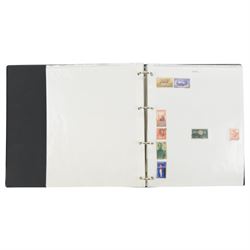 World stamps including Aden, Brunei, Rwanda, Spain, Ireland, Italy, Japan, Hungary, Germany, France, Portugal, Namibia, Netherlands, New Zealand, St Lucia, Malaysia etc, housed in ten ring binder folders