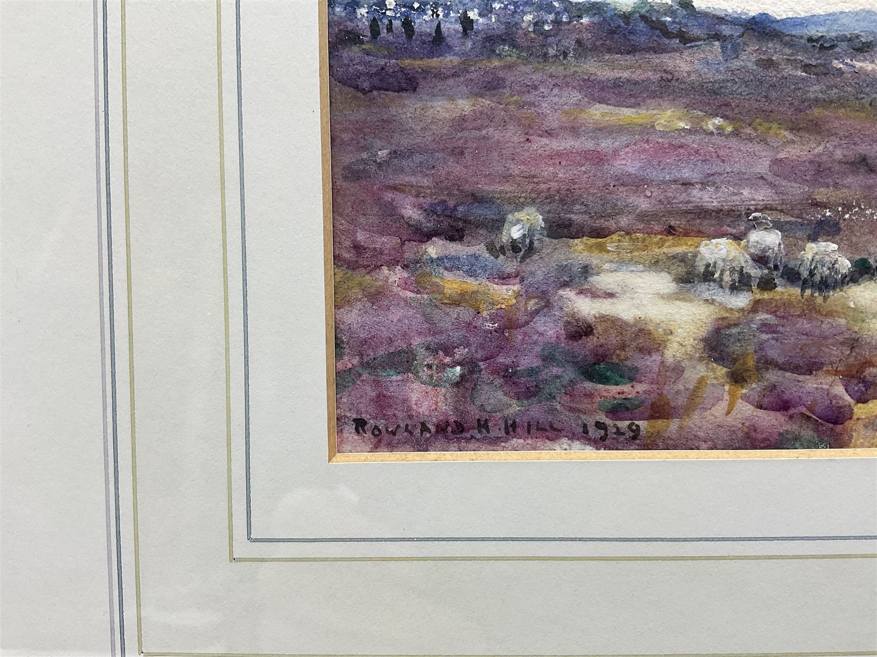 Rowland Henry Hill (Staithes Group 1873-1952): View Across the Moors, watercolour signed and dated 1929, 20cm x 26cm 