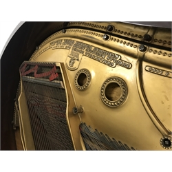 Steinway & Sons - Victorian rosewood cased grand piano, model 'O', iron framed and overstrung, serial no. '93958', circa. 1897, pierced scrolling music rest, turned and fluted supports with recessed castors, L187cm, W143cm, H99cm 