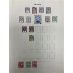 Grenada Queen Victoria and later stamps, including 1861-79 one penny, six pence, one shilling, 1883 halfpenny to one shilling, King George V 1913 values to one shilling etc, housed on pages