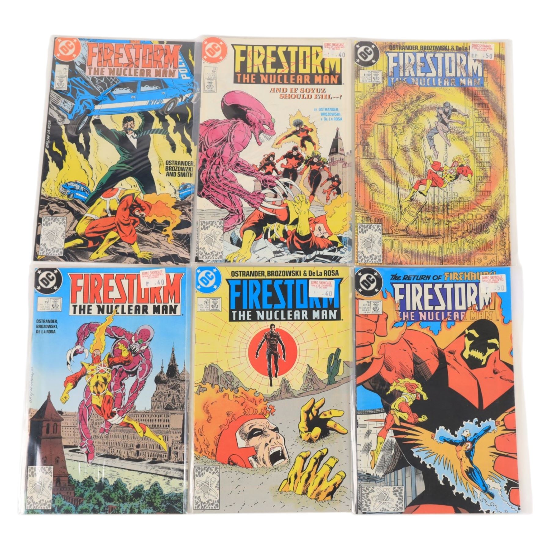 One-hundred and five DC Bronze Age and later 'Firestorm' comic books, spanning years 1978- 2006, comprising three Vol. 1 issues #1, #3 and #4, ninety-five Vol. 2 issues #1-#85, #87, #89-#92, #95, #97-#100, annuals #1, #2, #3, #4 and #5 and two 2006 Vol. 3 issues #28 and #30