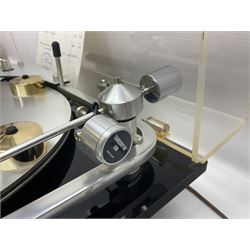 1970s Transcriptor Saturn turntable with paperwork including original receipt dated June 1973 and some accessories