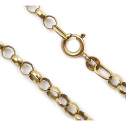  Gold belcher chain link necklace, hallmarked 9ct approx 10.8gm   