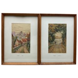 John Wynne Williams (British fl.1900-1920): 'Forge Valley' and 'Paradise' Old Town Scarborough, pair watercolours signed, titled on the mounts 33cm x 20cm (2)