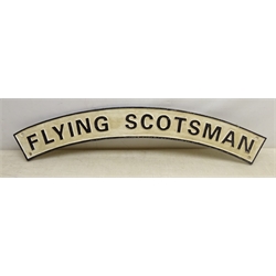  'Flying Scotsman' cast iron nameplate, L88cm  