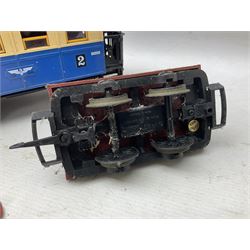 Three LGB (Lehmann Gross Bahn) G scale, gauge 1, rolling stock wagons, comprising two Lake George and Boulder wagons and an Auto Express wagon, together with a LGB passenger coach, other LGB rolling stock and a Lehmann Rigi900 ski lift