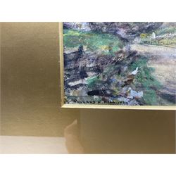 Rowland Henry Hill (Staithes Group 1873-1952): 'The Ellerby Hotel', watercolour and pastel signed and dated 1924, 17cm x 28cm